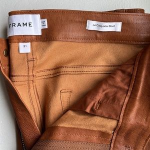 Frame crop mini boot leather pants